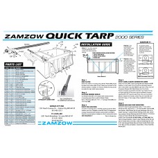 Zamzow Quick Tarp 2000 Series, Front Housing Assembly Only (Windshield, End Plates, Winder Bar, Bearing, Crank Assy & Hardware)